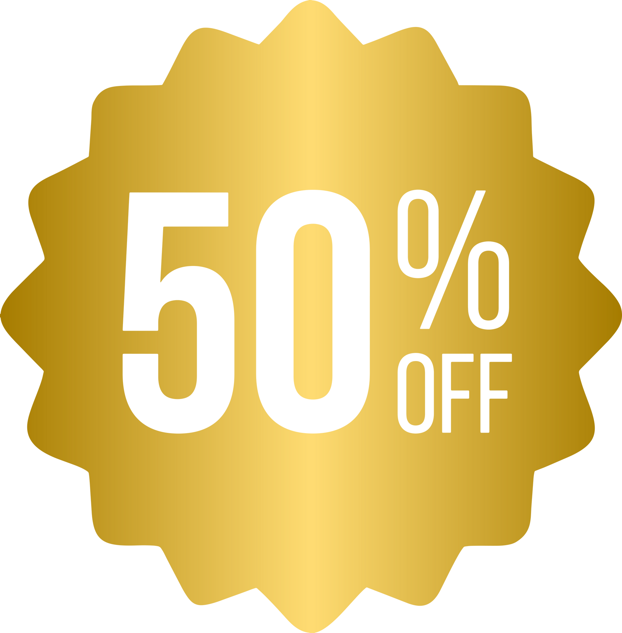 50% off discount golden label tag